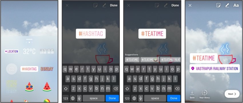 Add HHashtags to Instagram Stories